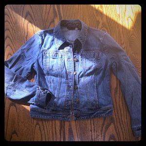 Women’s NY & Co size small distressed denim jacket